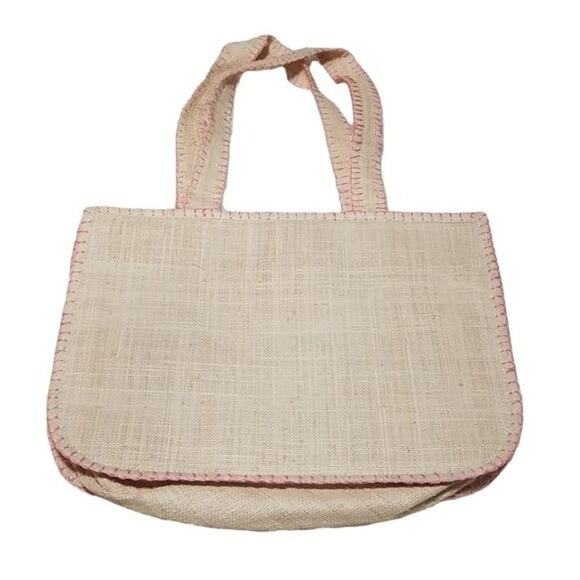 Vintage Straw Embroidered Fruit Tote - Picture 5 of 7